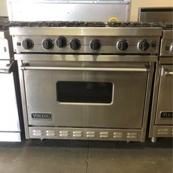 Viking 36”wide All Gas Range Stove With 6 Burners In Stainless Steel