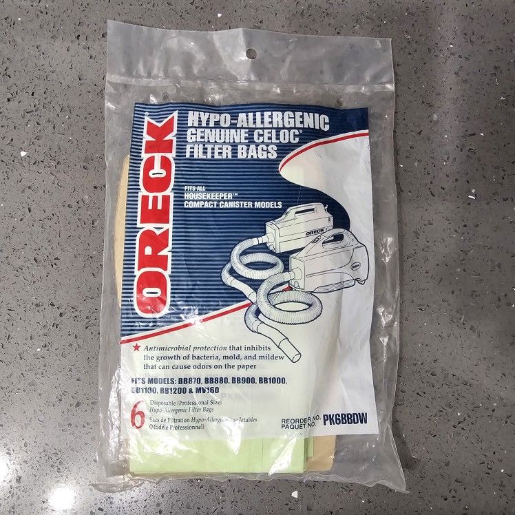 Oreck Celoc Hypo-Allergenic Canister Vacuum Filter Bags