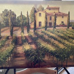 Tuscan Scene Print On Canvas