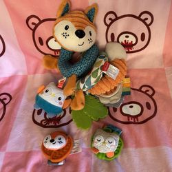 Fox Baby Car Seat Stroller Rattle Bundle 