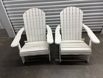 White Adirondack Chairs outdoor