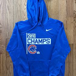Chicago Cubs 2016 World Series Champs Nike Hoodie Size Large