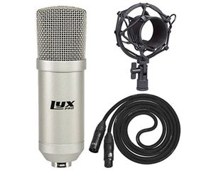 New LyxPro Condenser Microphone for Studio, Vocals, Instruments, Podcasting and Professional Recordings with Shockmount and XLR Cable