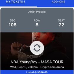NBA Youngboy ticket 