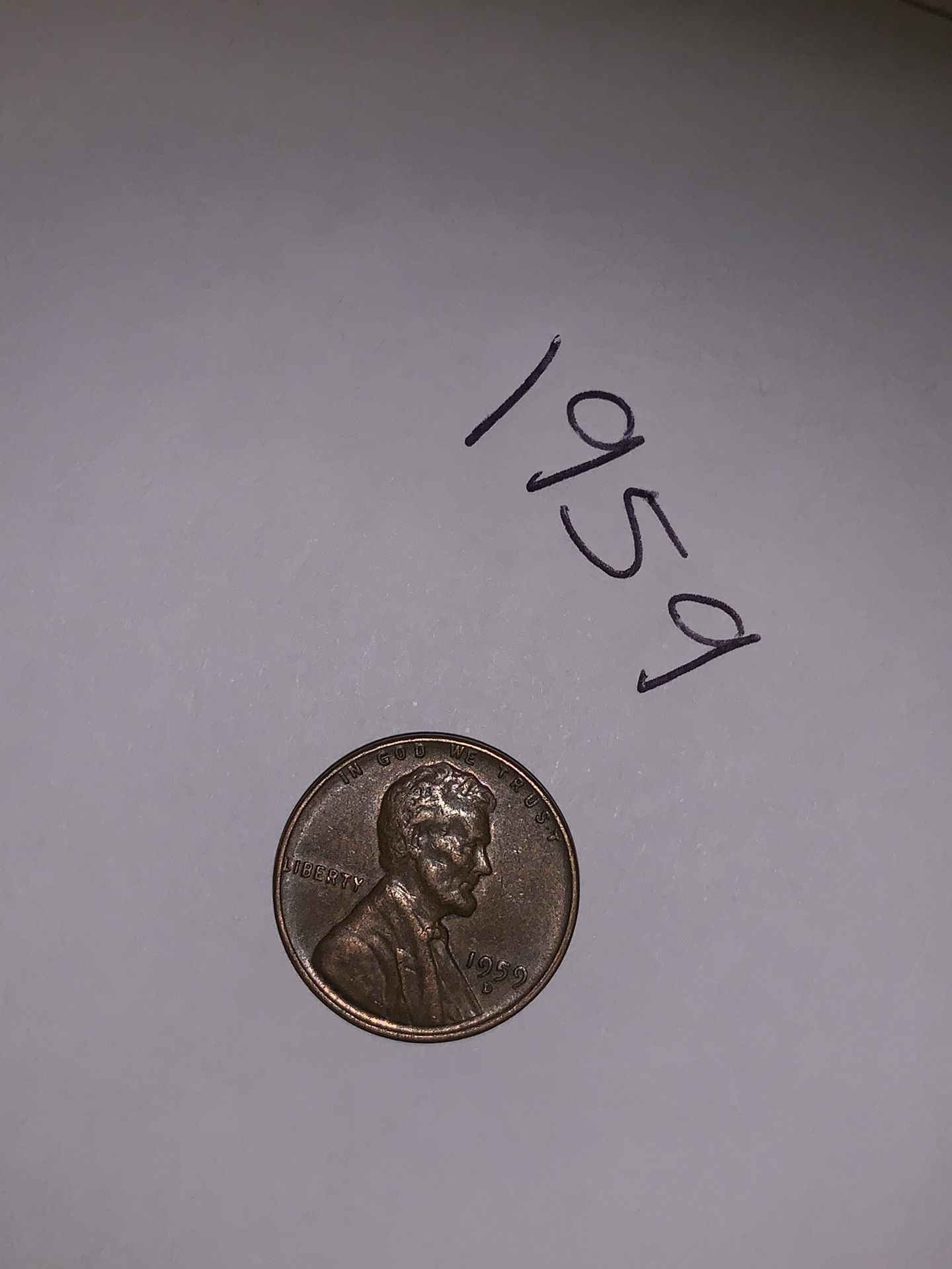 (1968 d and 1968 error penny) (1959 d ) (1956d)