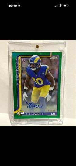 Josiah Stewart Topps Chrome RC Auto 01/99 Green Refractor
