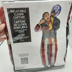 NEW ~ INFLATABLE CLOWN CAPTURE ~ HALLOWEEN COSTUME ~ FITS UP TO CHILDS SIZE 10 