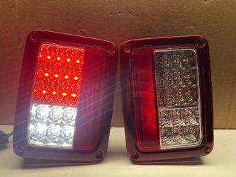2007-2018 JEEP WRANGLER RED LED TAILLIGHTS tail light lamp