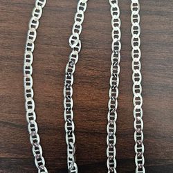 NEW STERLING SILVER CHAIN MADE IN ITALY 