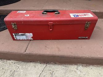 Tool Box In Excellent Condition   30” Wide  8” Side  9” High 