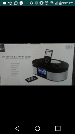 The Sharper image 2.1 stereo &AM/FM tuner like bluetooth