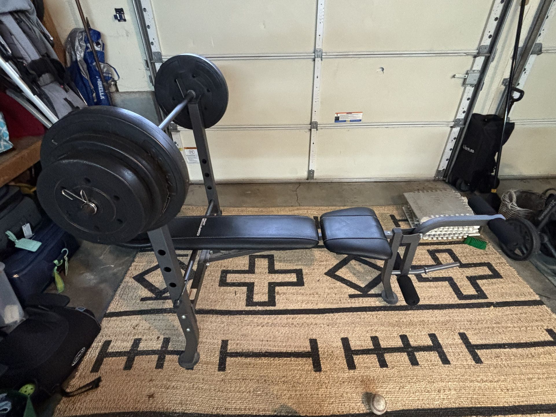Weight Bench (100 Lbs plates)