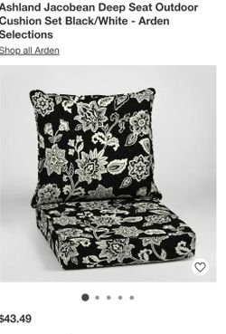 Ashland Jacobean Deep Seat Outdoor Cushion Set Black White Arden Selections for Sale in Henderson NV OfferUp