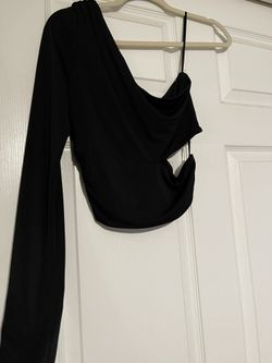 Black Off The Shoulder Crop Top