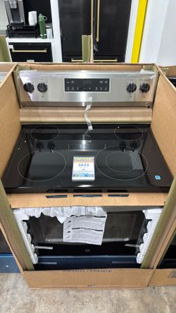 GE 30 in. 4 Burner Element Free-Standing Electric Range in Stainless Steel