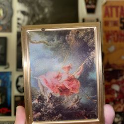 Antique Compact photo holder