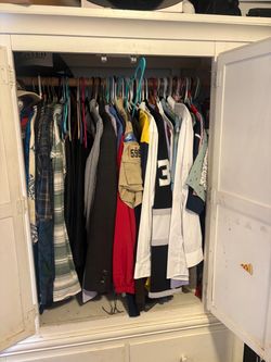 White armoire with drawers