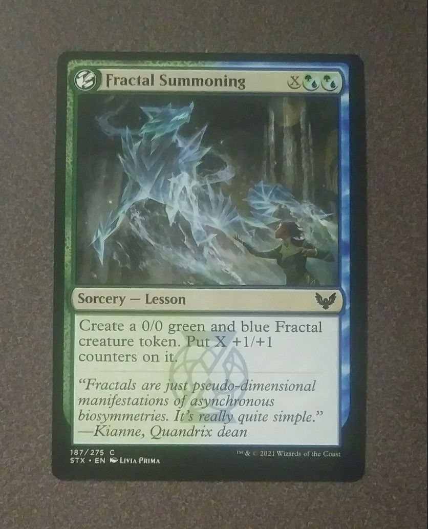2021 MTG Fractal Summoning #187 Sorcery Lesson STX Livia Prima Wizards Of The Coast Card Collectible Game