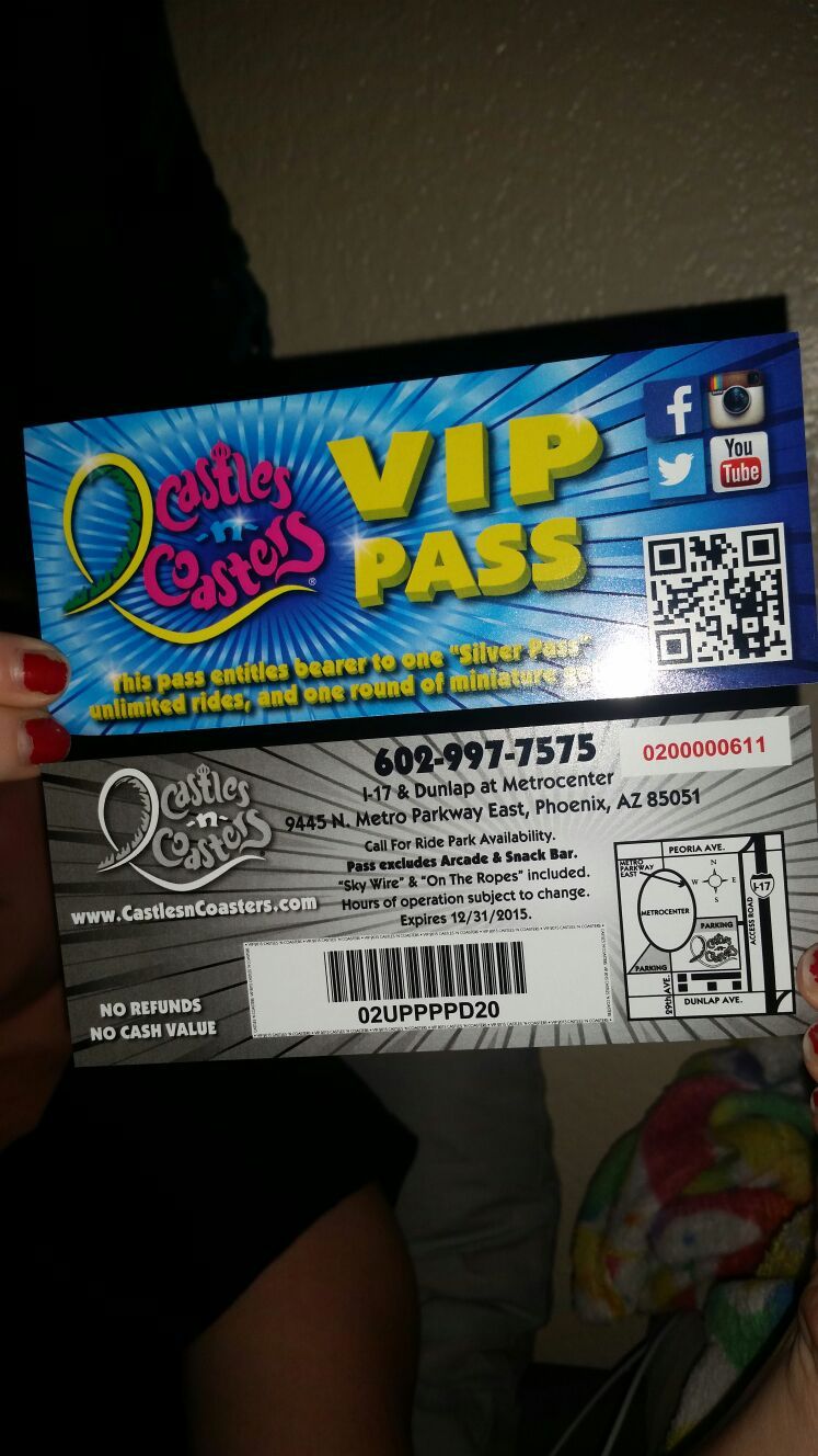 Castles n coasters vip tickets