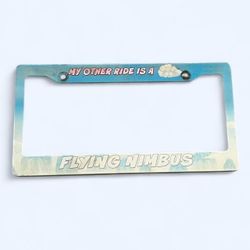 Dragon Ball Z Blue and White Clouds License Plate Holder Frame Car Vehicle SUV