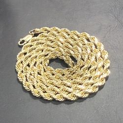 14K Solid Rope Chain