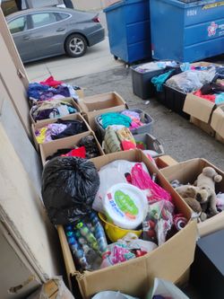 Yard sale today lots of clothes and shoes
