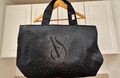 New Victoria secret blind sparkle bag beach tote shopping bag purse