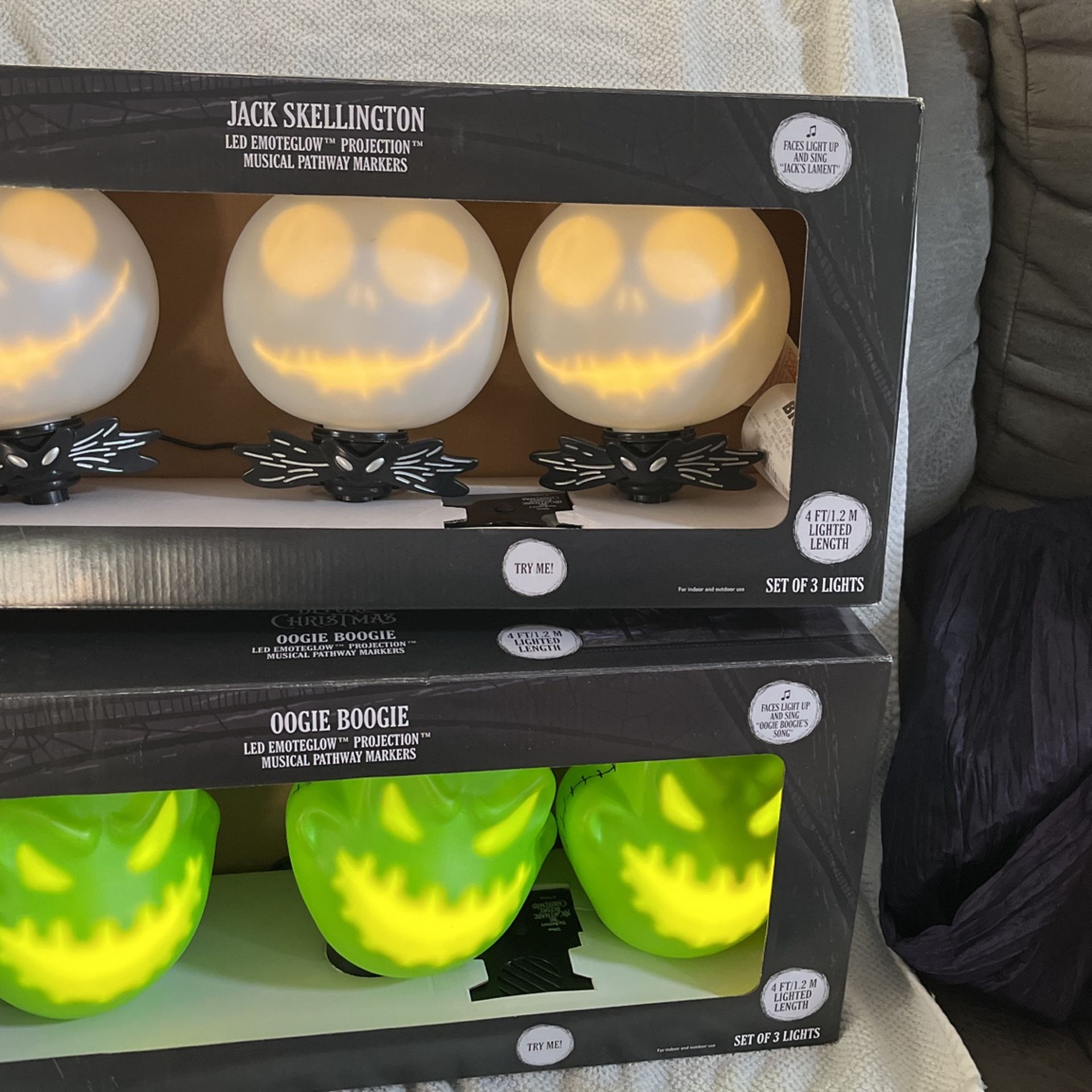 Nightmare Before Christmas LED EMOTEGLOW MUSICAL PROJECTION Pathway Markers $50 EACH FIRM!