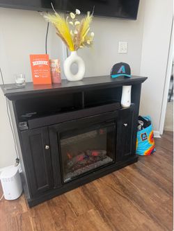 TV stand with electric fireplace