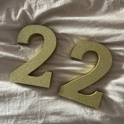 ‘2’ Gold Glitter Decor (Birthday/Anniversary)