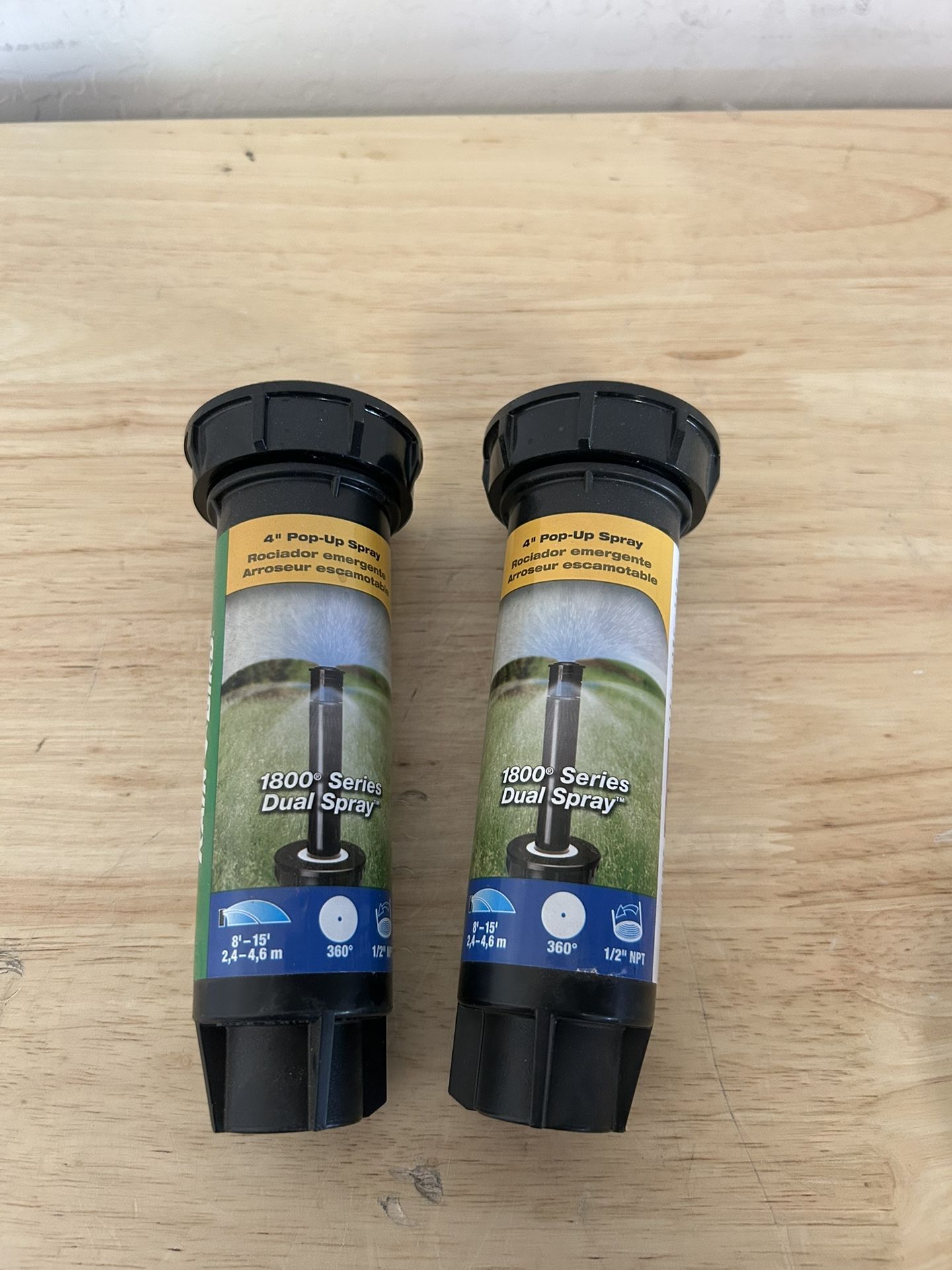 Rain Bird 1804FDS Dual Spray Pop-Up Sprinkler Full Circle 4" Lot of 2