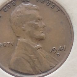 1941 Wheat Penny Error