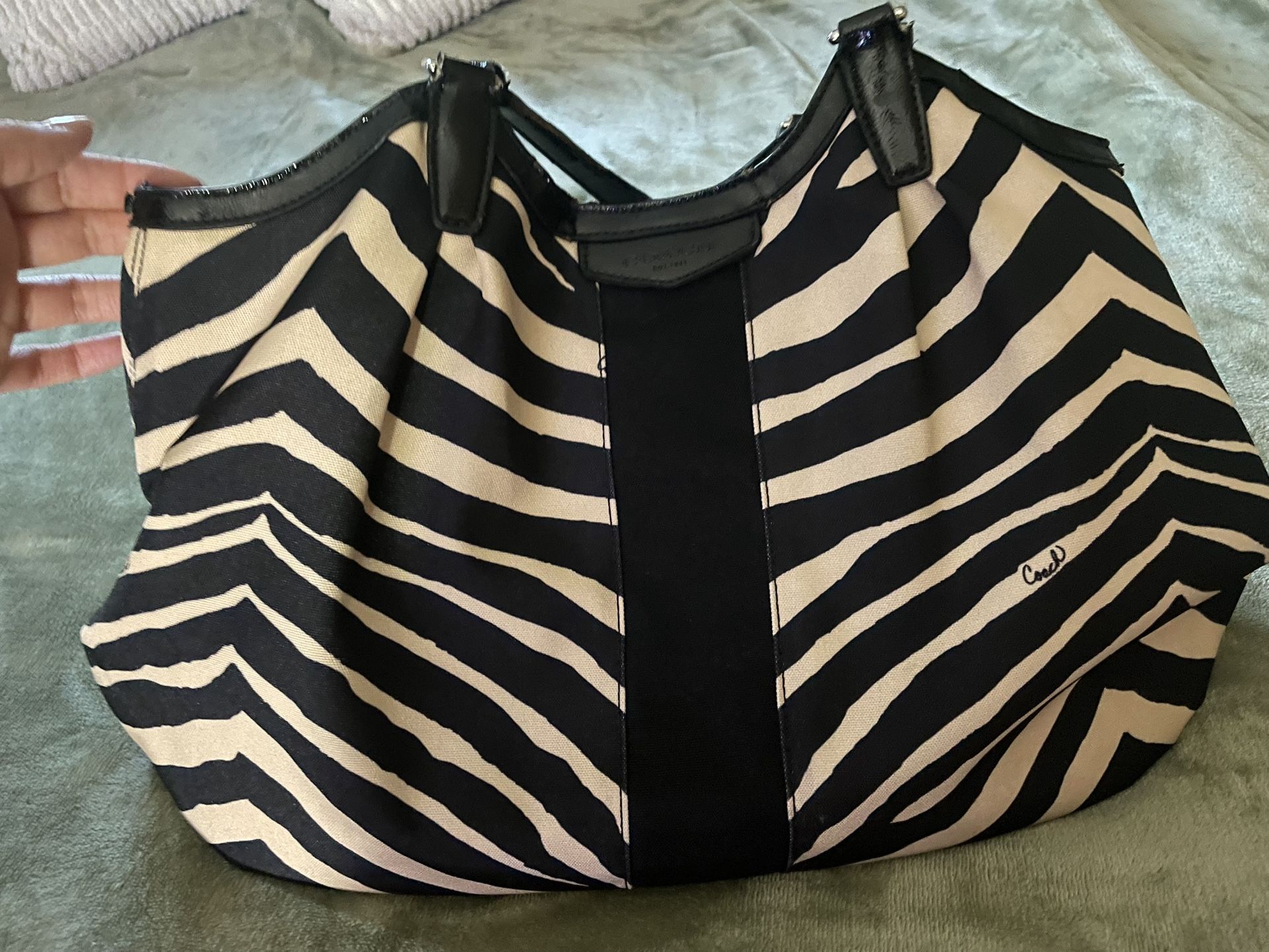 Vintage Zebra Coach Bag