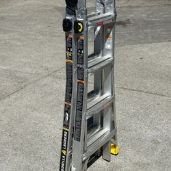 Gorilla Ladders 18 ft. Reach MPXA Aluminum Multi-Position Ladder with 300 lbs. Load Capacity Type IA Duty Rating
multifunctional ladder 