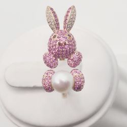 14k Rose Gold Pink Sapphire And Diamond Ring