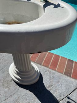 Antique cast iron sink