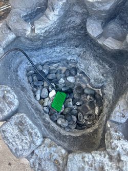Grey Faux Rock Outdoor Water Fountain