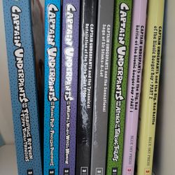 LOT of 8 Captain Underpants books