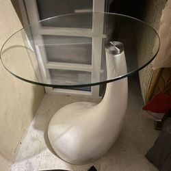 Glass End Table 