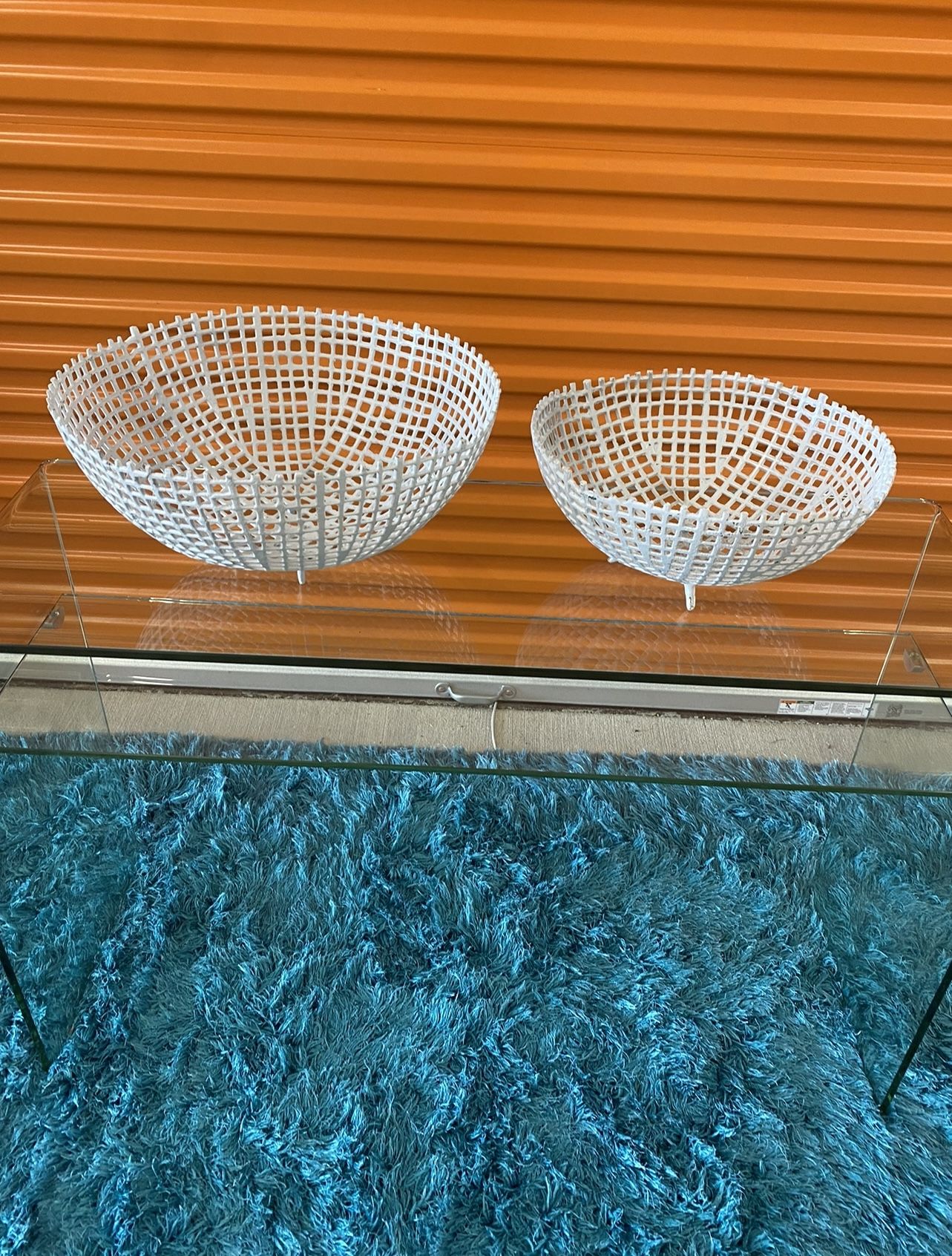 2 White Decorative Bowls
