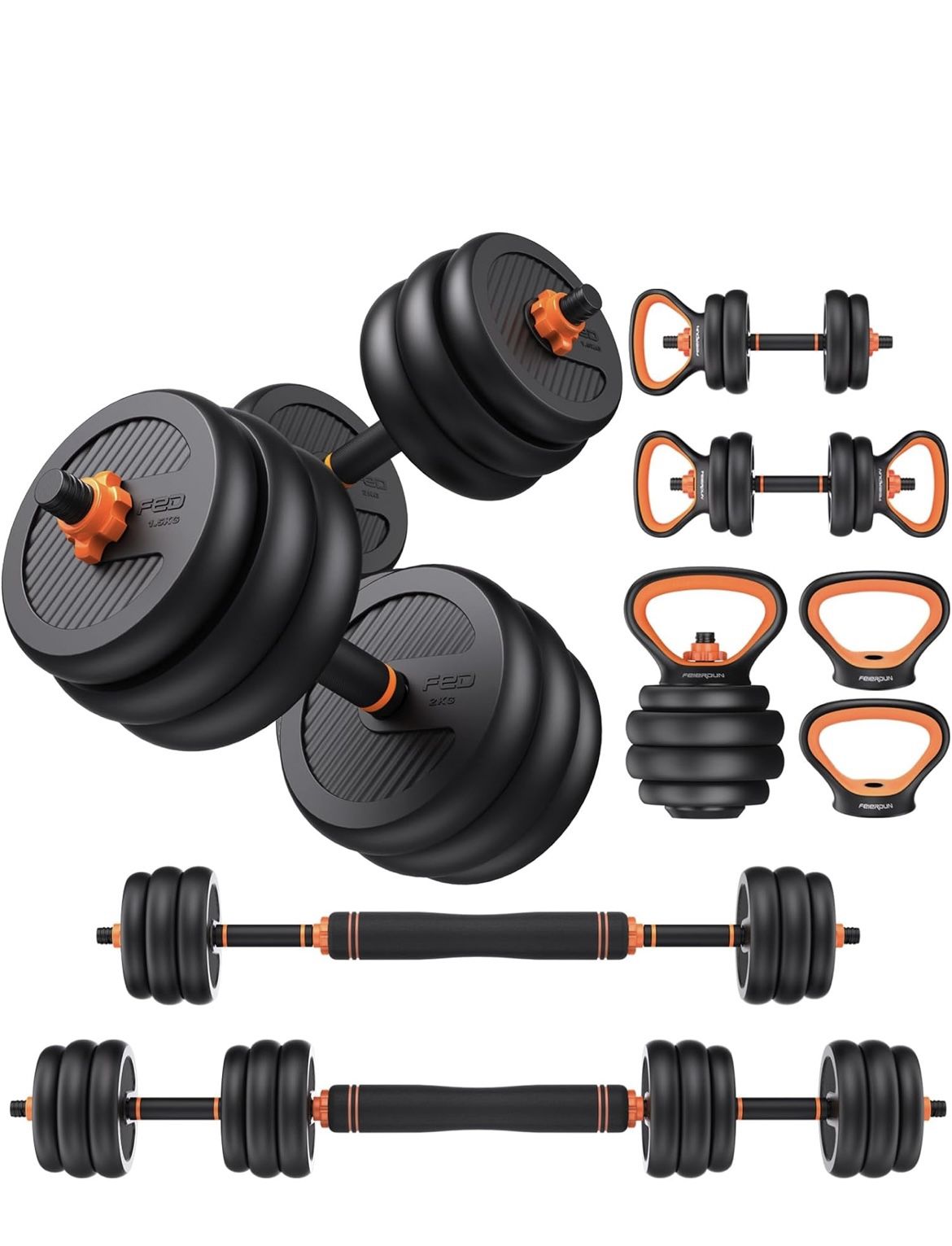 FEIERDUN Adjustable dumbbells, free weight set