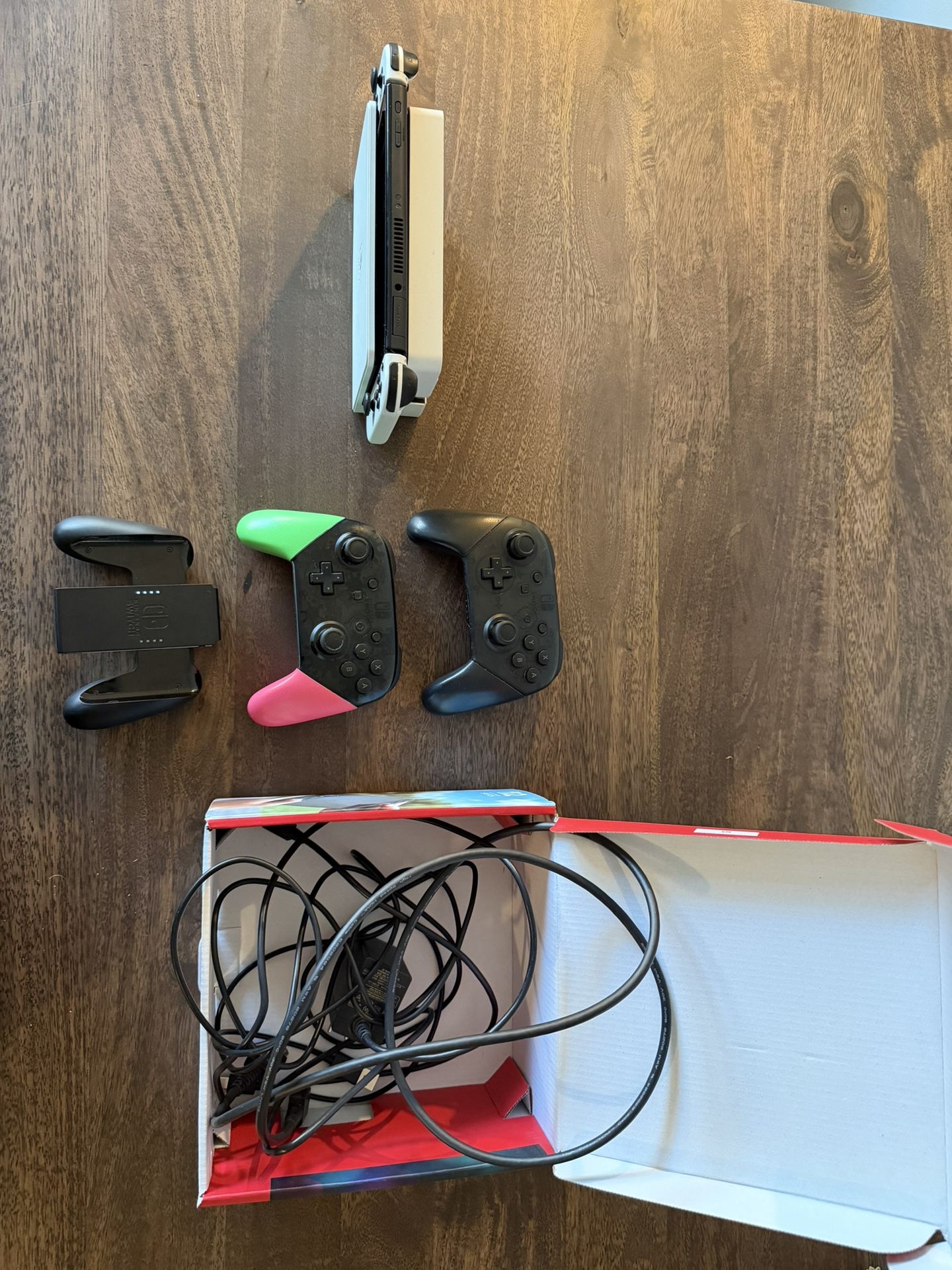 Nintendo Switch OLED with 2 Pro Controllers