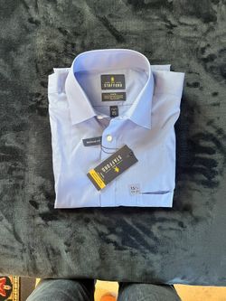 slim fit dress slacks Proper Pinpoint 100s 2 Ply Cotton Contemporary Fit Button-Down Collar Dress Shirts, 15 34/35 / White main image 1