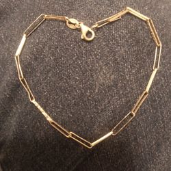 14k Gold Bracelet Paperclip Italy****No RESELLERS*