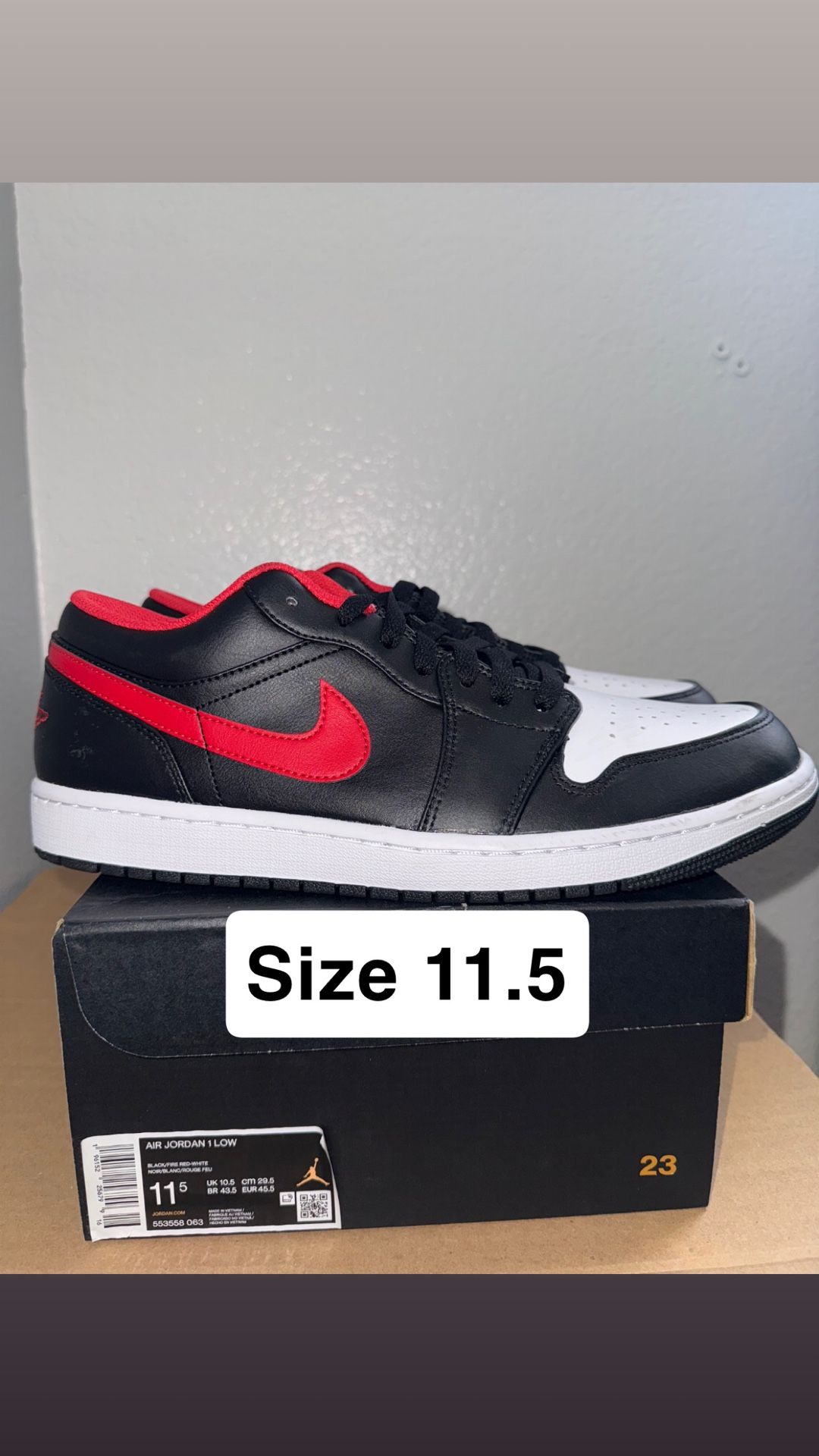 Jordan 1 Low Size 11.5 New No Box $65