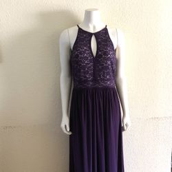 ELEGANT R&M  Women’s Purple Maxi Formal Evening Dress Gown Size 10