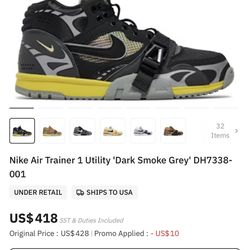 nike air training 1 size 8.5 de mujer  como nuevos 