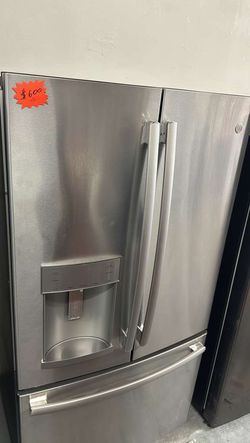 GE French Door Fridge – Stainless, Ice & Water Dispenser