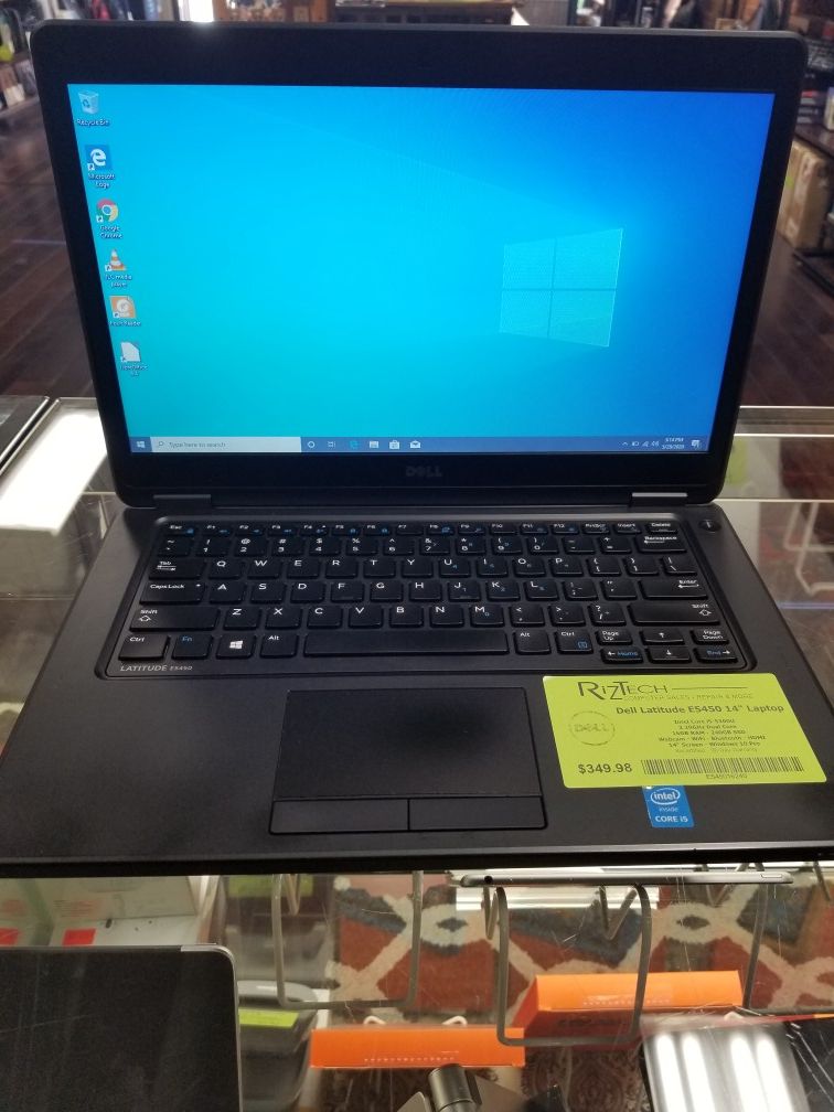 Dell Latitude E5450 14" Laptop i5 16GB RAM 240GB SSD Webcam WiFi Bluetooth Windows 10 Pro HDMI