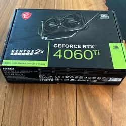MSI Ventus Black 2x Geforce RTX 4060ti 16 GB Excellent Condition